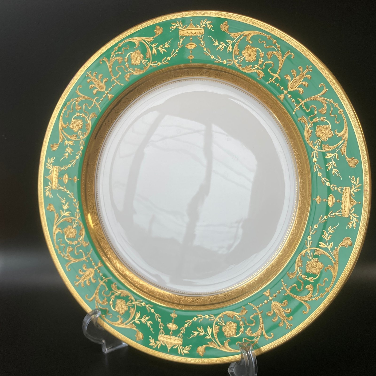 ミントン 金盛 極厚 24金 エメラルド グリーン ゴールド ディナー