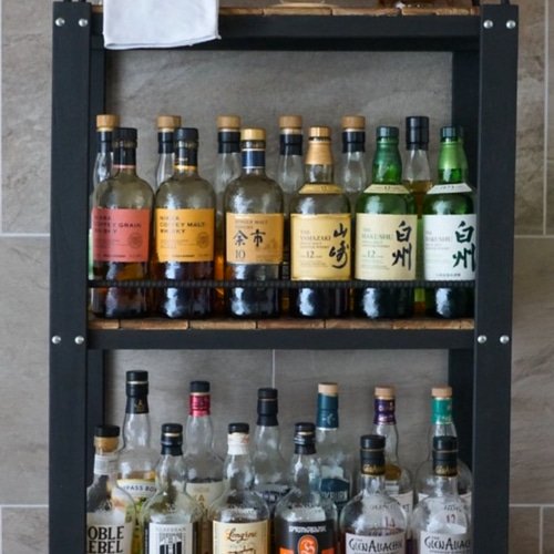 ウィスキーラック 男前インテリア 棚 インダストリアル 収納 お酒 多肉