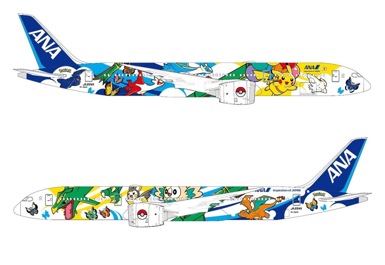 Phoenix ANA All Nippon Boeing 787-9 Dreamliner JA894A Pokemon