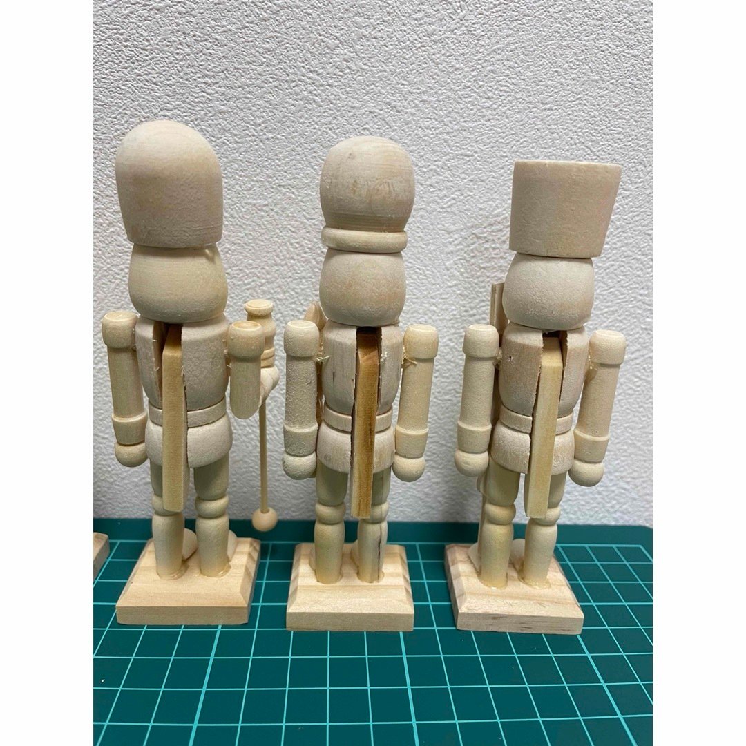 白木 トールペイント 兵士 未完成木製 くるみ割り人形 兵隊