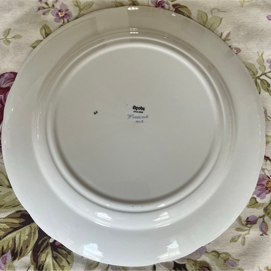 希少品】英国ビンテージ スポード ☆ブルーカミラ・Woodcock☆プレート