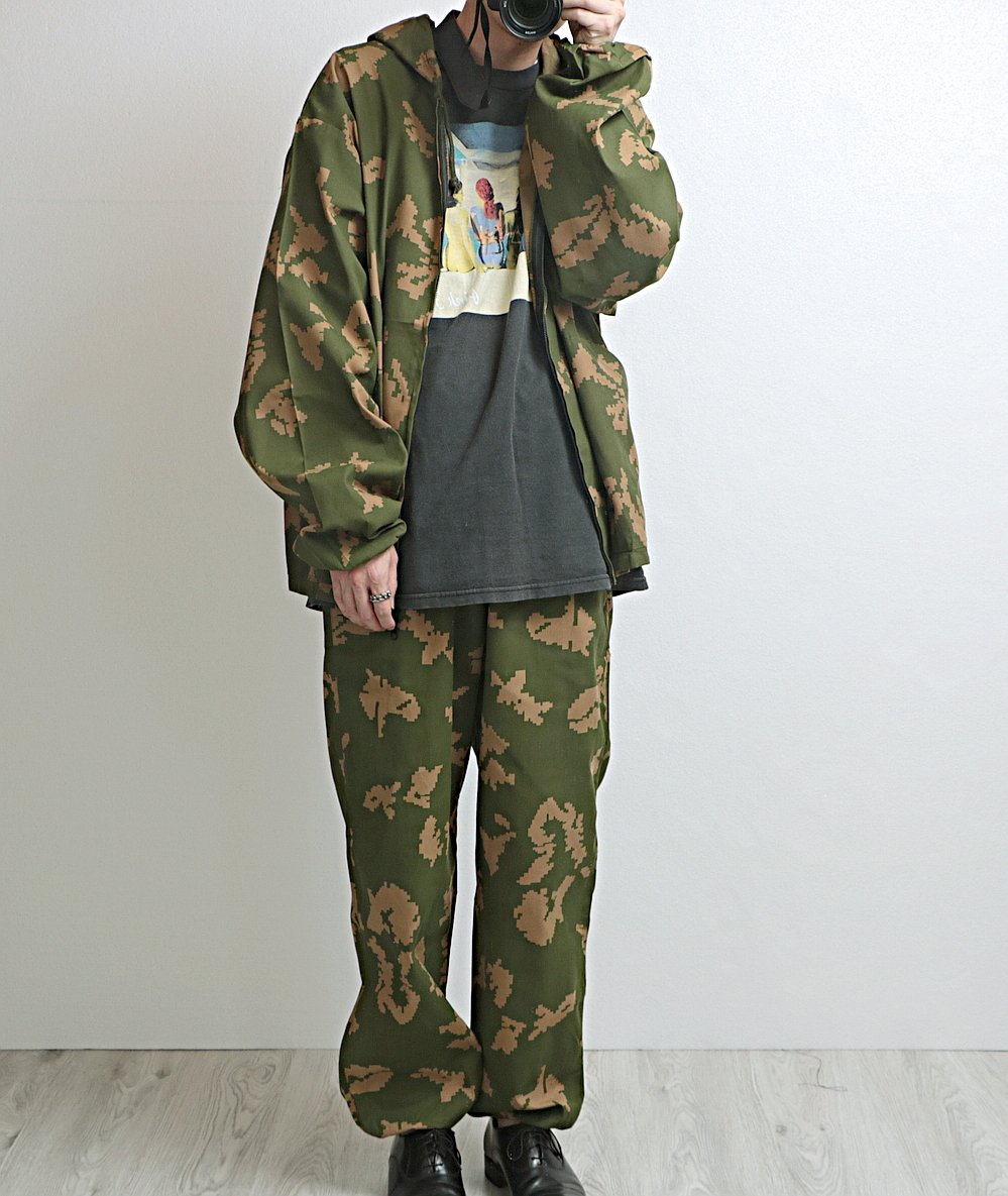 旧ソ連 ロシア軍 KLMK 迷彩 Berezka ジップ パーカー イージーパンツ