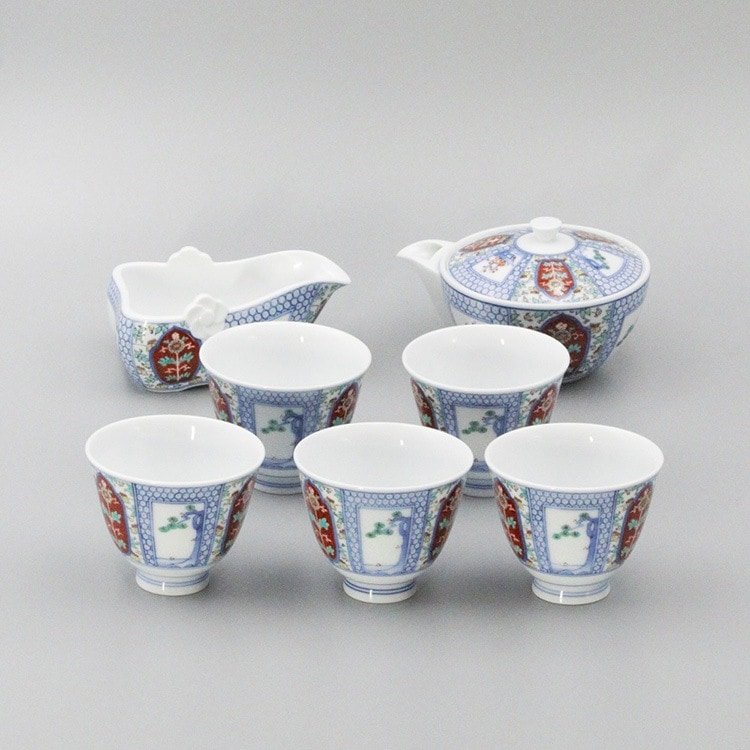 煎茶器 大 染錦 松竹梅地文 | 茶器 | 柿右衛門窯公式オンラインショップ