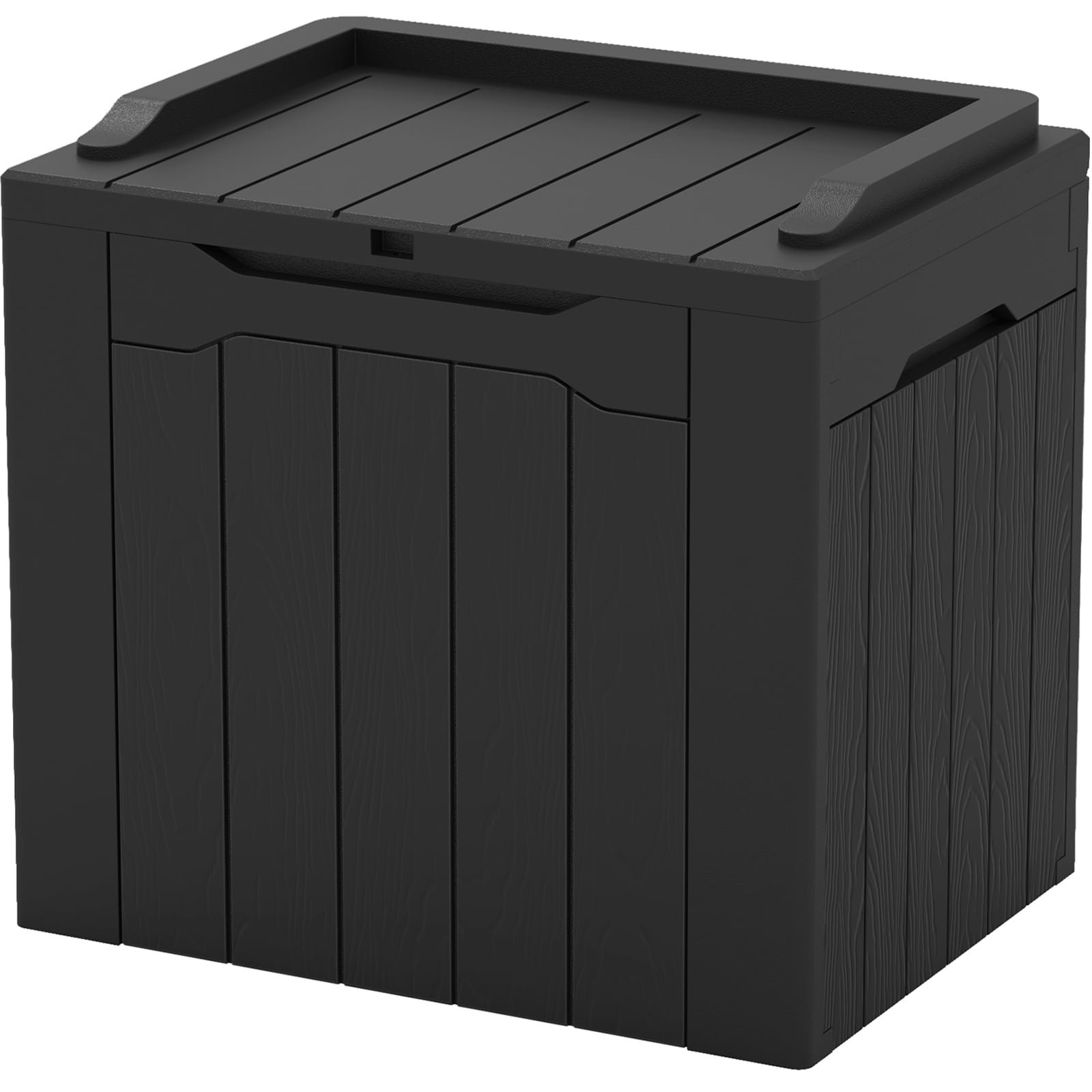 Patiowell 22-in L x 16.3-in 32-Gallons Black Plastic Deck Box WES
