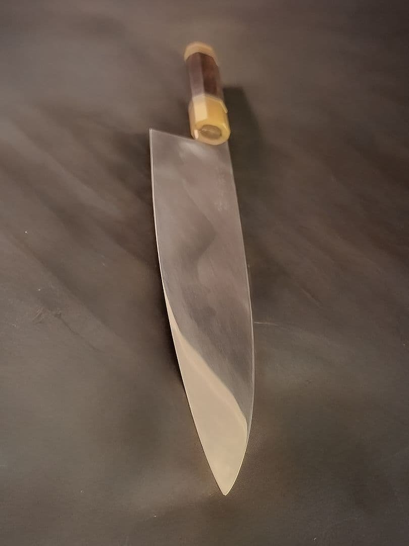 白一鋼水本焼き　富士刃文　八寸　牛刀 白一鋼水本焼き富士刃文八寸牛刀