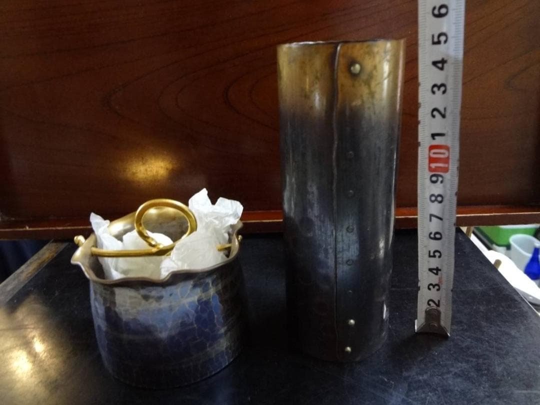 彫金花器　　　花器セット　新潟名匠　　花瓶・一輪生 正晴堂 彫金花器『吉祥夫婦鶴』 - 国内外の優れた伝統工芸品・美術工芸