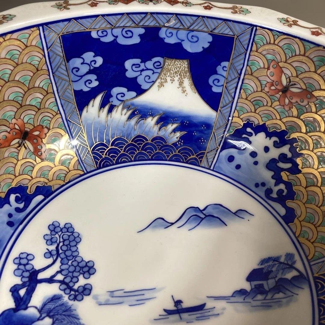 古伊万里文】古伊万里の伝統 日本の名窯 染錦六方割富士