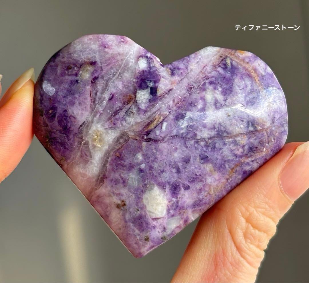 あ〜きゃん♬様　ラスト　高品質　ティファニーストーン　大きめハート　握り石 ティファニーストーン キューブ01◇ Tiffany Stone ◇天然石・鉱物