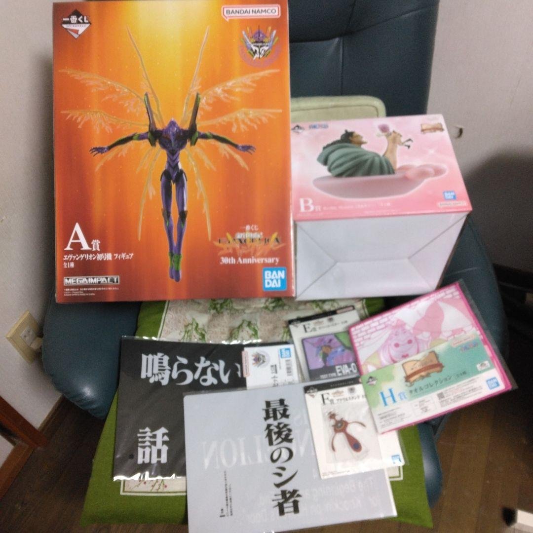 エヴァンゲリオン A賞 & ワンピースくま＆ボニー B賞フィギュアセット　他5点 エヴァンゲリオン A賞 & ワンピースくま＆ボニー B賞フィギュアセット