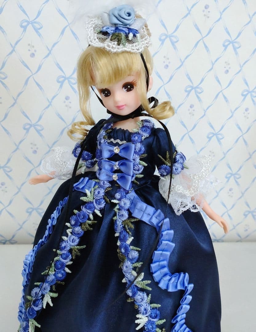 ロココドレス　青薔薇クラシカル　マリー・アントワネット　ハンドメイド　ネイビー Amazon.co.jp: Rococo バロック マリー アントワネット ボールドレス